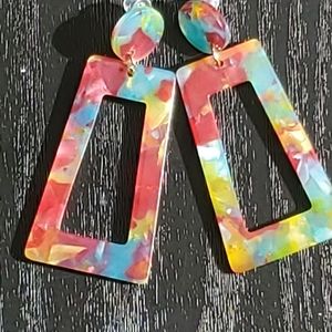 Acrylic Statement Earrings